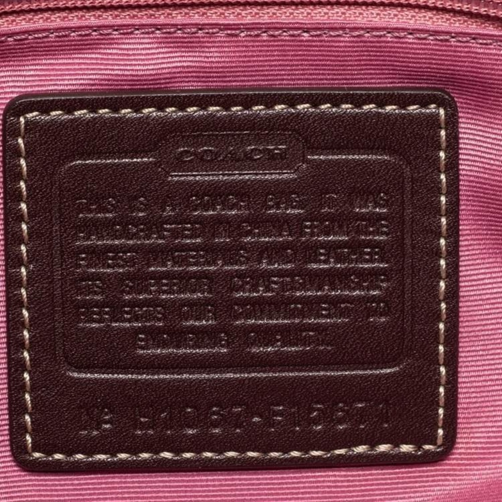 Coach Signature Canvas Satchel Chocolate Brown Tote Gold Hardware H1067-F15670 - Picture 7 of 11